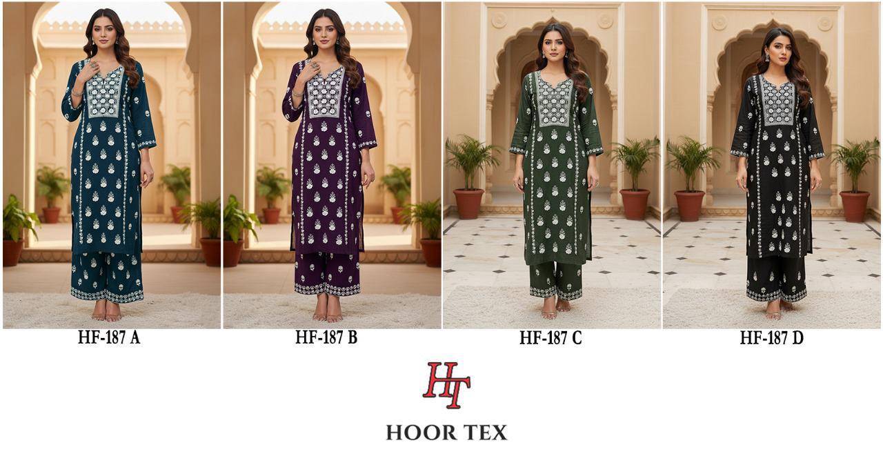 Hoor Tex 187 A To D Designer salwar kameez wholesale